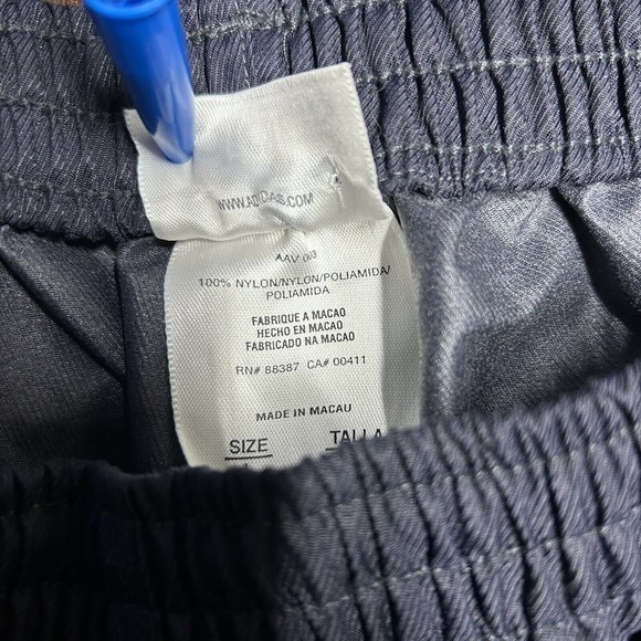 Vintage Adidas Track‎ Pants L Blue Yellow Button Loop Adjustable Leg Stripes 90s - Picture 5 of 5